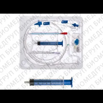 Набор для катетеризации центральных вен двухканальный Optimum 4F 13 см, в комплектации: 1.Катетер центральный венозный двухканальный 4F 13 см  1 шт.  Mederen