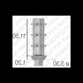 Абатмент временный титановый, переустанавливаемый, SwedenMartina 3.3 мм х 11 мм AMPSA330EX