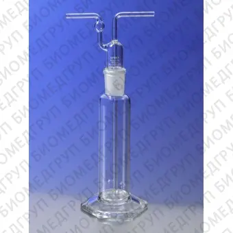 Склянка для промывания газов с пробкой, 500 мл, горловина 29/42, d трубок 8 мм, размер склянки 64390 мм, боросиликатное стекло, Corning, 1760500