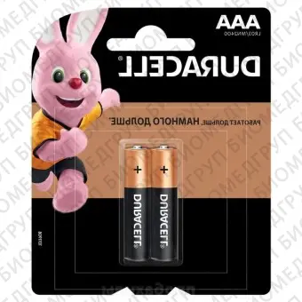 Батарейка Duracell Basic AAA LR03 алкалиновая, 2BL, 2 шт