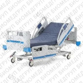 Кровать реанимационная с панелью управления для медсестры, пультом пациента и пультом в боковом ограждении