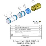 Набор спейсеров для образцов, 3,2 мм, 22 мкл, жидкости; Содержит 5 передних и 5 задних прокладок для образцов, 5 торцевых крышек и 5 верхних дисков